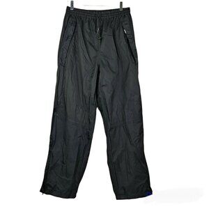 HH Helly Hansen Men's Packable Waterproof Black Pants Zip Side FITS LIKE SMALL